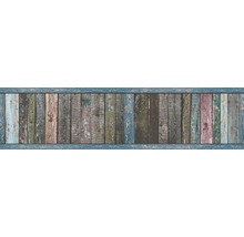 A.S. CRÉATION Behangrand papier 36860-1 Only Borders planken bruin/groen/blauw 5 m x 13 cm-thumb-0