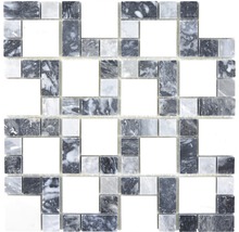 Natuursteen mozaïek XNM MC749 grijs/wit/zwart 30,5x30,5 cm-thumb-0