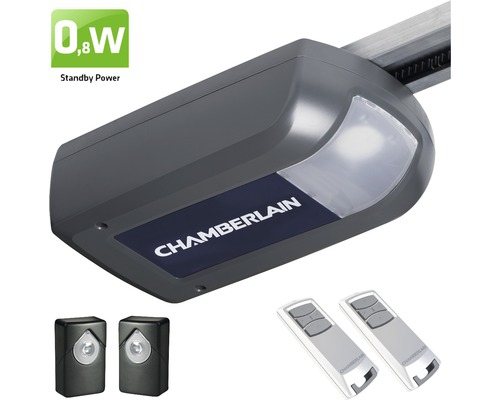 Garagedeuraandrijving Chamberlain ML1040EV voor een deuroppervlak van 13,5 m² incl. een 4-kanaals handzender en infrarood fotocel
