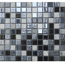 Glasmix mozaïek HBC001 zwart 30,5x32,5 cm-thumb-0
