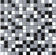 Glasmix mozaïek HBR001 grijs/wit/zwart 30,5x32,5 cm-thumb-0