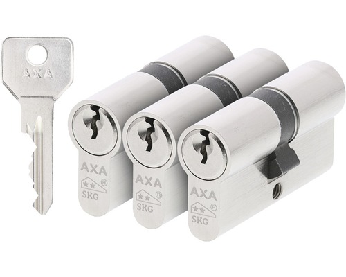AXA Dubbele veiligheidscilinder 7211 Security 30-30, 3 stuks