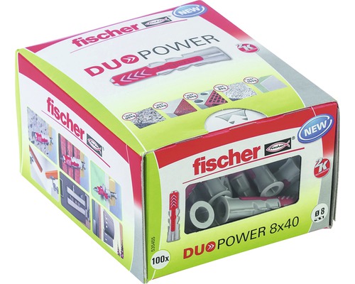 FISCHER Nylon plug Duopower 8x40, 100 stuks