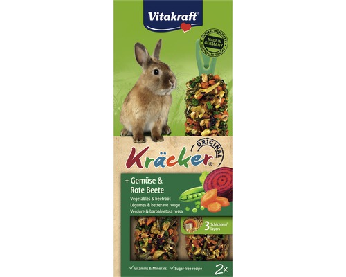 VITAKRAFT Knaagdierensnack, groente kracker voor alle knaagdieren, 2 st, 112 gr