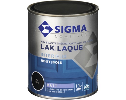SIGMA Interieur lak mat zwart 750 ml