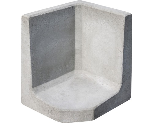 DIEPHAUS L-steen hoek grijs 60x50x50x7 cm