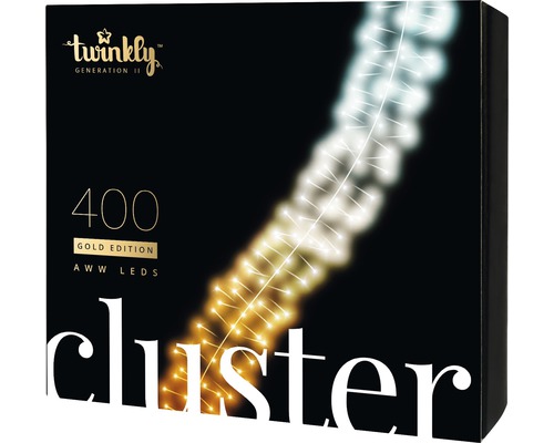 TWINKLY Smart Feestverlichting cluster LED verlichting 400 lampjes koelwit/warmwit/amber