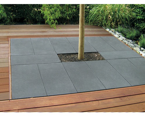 DIEPHAUS Terrastegel beton met facet grijs 75x50x5 cm