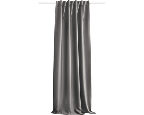 HOME FASHION Geluidswerend gordijn met plooiband grijs 135x245 cm