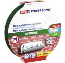TESA Powerbond montagetape outdoor dubbelzijdig klevend wit 5 m x 19 mm-thumb-0