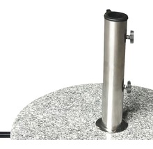 Uitbeelding Absorberend Verslagen Parasolvoet verrijdbaar graniet met RVS buis 40 kg Ø 50 cm kopen! | HORNBACH