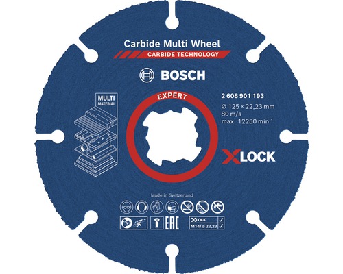 BOSCH Doorslijpschijf X-Lock Carbide Multi Wheel Expert Ø 125 mm