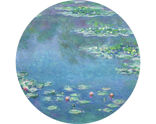 SPECIAL DECORATION Fotobehang vlies Monet Waterlelies ø 95 cm