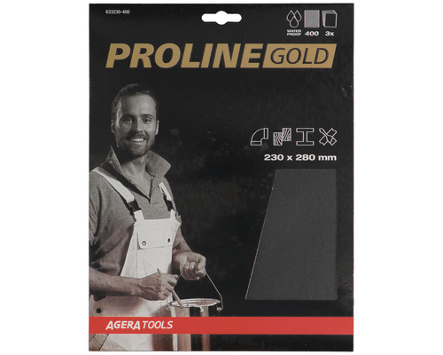 PROLINE GOLD Schuurpapier waterproof zwart P400-0