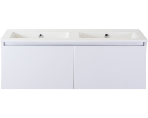 Badkamermeubel 120 cm keramische wastafel zonder wit hoogglans | HORNBACH