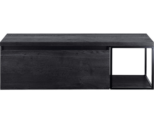 gebruiker magnetron huiswerk maken Badkamermeubel Frozen 140 cm zwart frame incl. bovenblad black oak kopen! |  HORNBACH