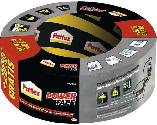 PATTEX Power Tape grijs +20% gratis 30 m