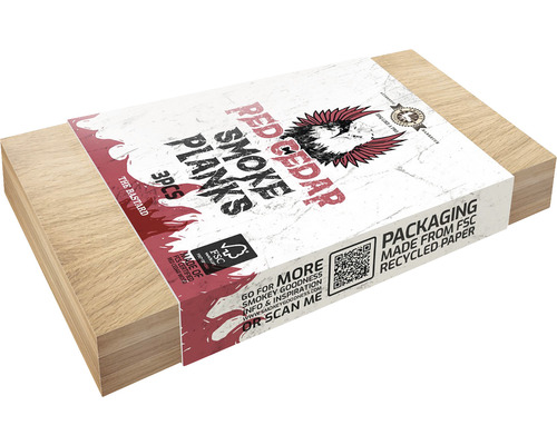 SMOKEY GOODNESS Red Cedar Smoke Planks  USA/Canada 30 cm, 14,5 cm en 1,5 cm 3X