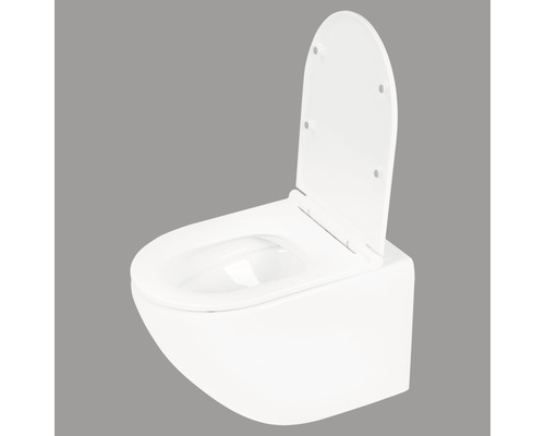 Spoelrandloos toilet Rimless incl. softclose wc-bril met quick-release wit