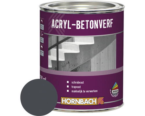 HORNBACH Beton- en vloerverf acryl antraciet 750 ml