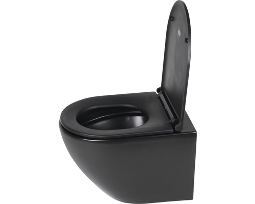 Spoelrandloos toilet Rimless compact incl. softclose wc-bril zwart