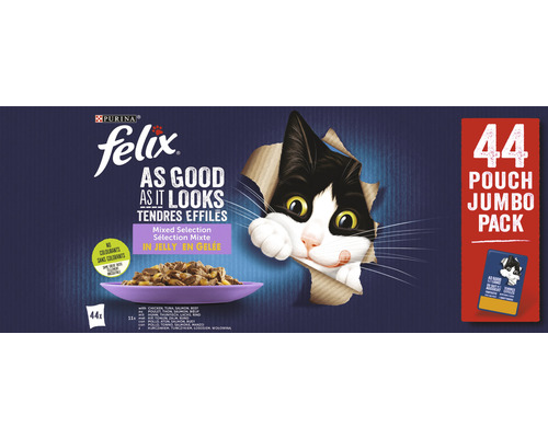 FELIX Kattenvoer multipack elke dag feest mix selectie in gelei 44 x 85 gr-0