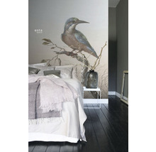 ESTAHOME Fotobehang vlies 158888 Blush ijsvogel op tak rood 186x279 cm-thumb-3