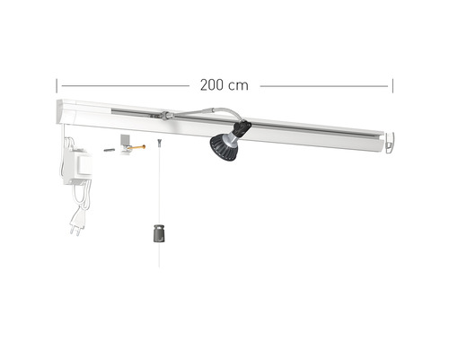 ARTITEQ Combi Rail Pro Light wit RAL 9010 2 m