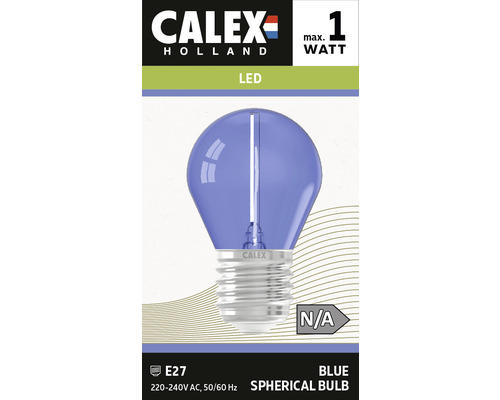 CALEX LED-lamp E27/0,5W blauw