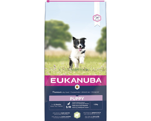 EUKANUBA Hondenvoer Pup S/M lam & rijst 12 kg