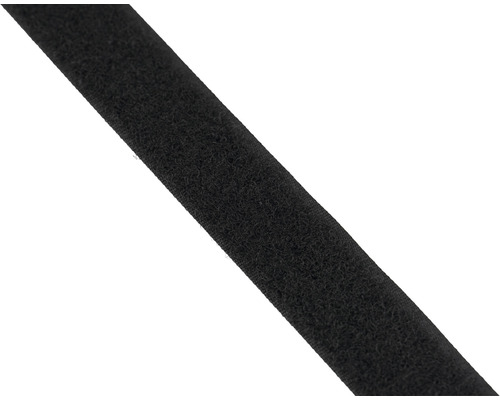 MAMUTEC Klittenband lusband zwart 20 mm zelfklevend, meterwaren