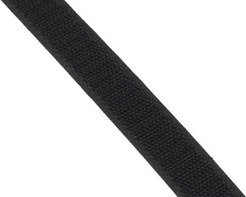 MAMUTEC Klittenband haakband zwart 20 mm zelfklevend, meterwaren