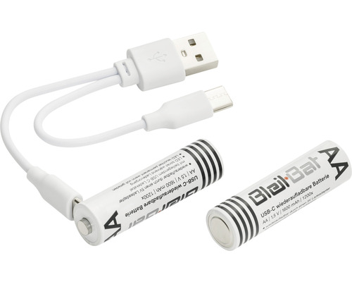 Sada weerstand bieden West BLEIL Oplaadbare batterij AA 1,5V USB-C, 2 stuks kopen! | HORNBACH