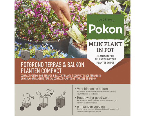 POKON potgrond terras en balkon planten compact 10 liter