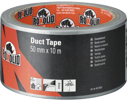 ROXOLID Duct tape zilver 10 m x 50 mm
