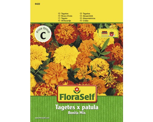 FLORASELF® Afrikaantje Bonita mix Tagetes x pactula bloemenzaden