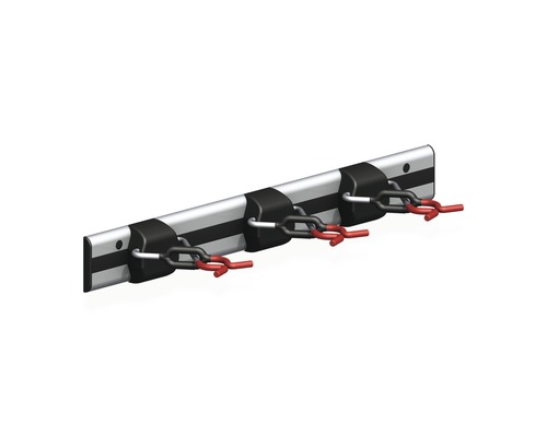 ALFER rail met 3 houders zilver zwart rood, 500 mm-0