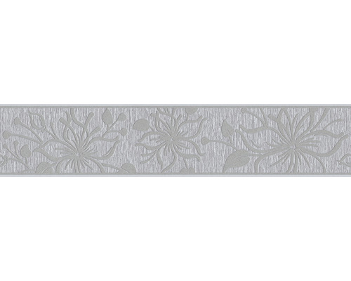 A.S. CRÉATION Behangrand zelfklevend 3466-43 Only Borders bloemen grijs 5 m x 13 cm