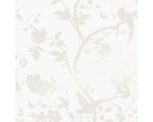 LAURA ASHLEY Vliesbehang 113391 Oriental garden pearlescent white