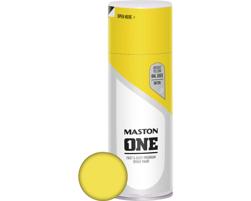 MASTON One spuitlak zijdemat RAL 1021 fris geel 400 ml