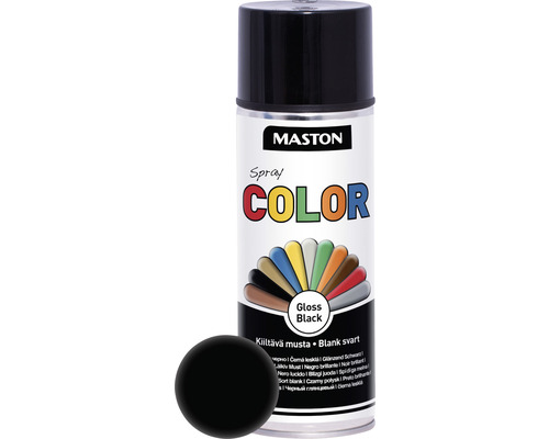 MASTON Color spuitlak glans zwart 400 ml