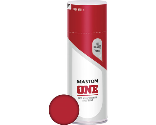 MASTON One spuitlak zijdemat RAL 3020 rood 400 ml