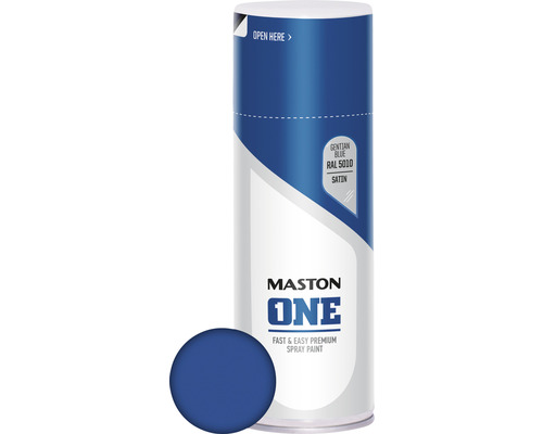MASTON One spuitlak zijdemat RAL 5010 gentiaanblauw 400 ml