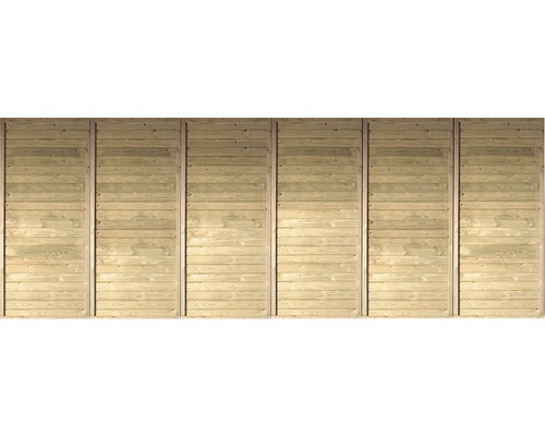 KARIBU Achterwand tbv dubbele carport keteldruk geïmpregneerd, 540x200 cm