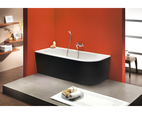 OTTOFOND Halfvrijstaand ligbad Modena Corner rechts 178x78x44 cm zwart OTTOFOND Halfvrijstaand ligbad Modena Corner rechts 178x78x44 cm zwart