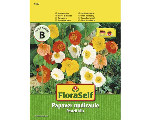 FLORASELF® IJslandse papaver pastel-mix papaver nudicaule bloemenzaden