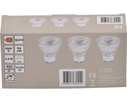 Hassy verachten Perth LED lamp GU10/4,9W PAR16 daglichtwit helder, 3 stuks kopen! | HORNBACH