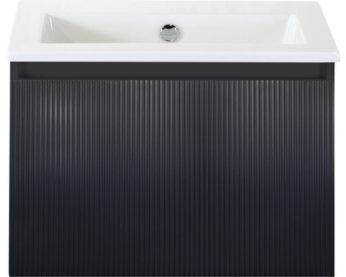 Zuivelproducten Sjah plak SANOX Badkamermeubel Frozen 3D 61 cm keramiek wastafel zwart mat kopen! |  HORNBACH