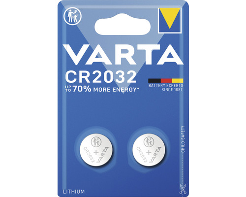 VARTA Knoopcelbatterij CR2032, 2 stuks