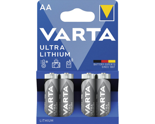 Triviaal Vlekkeloos Zeug VARTA Batterij Ultra Lithium AA, 4 stuks kopen! | HORNBACH